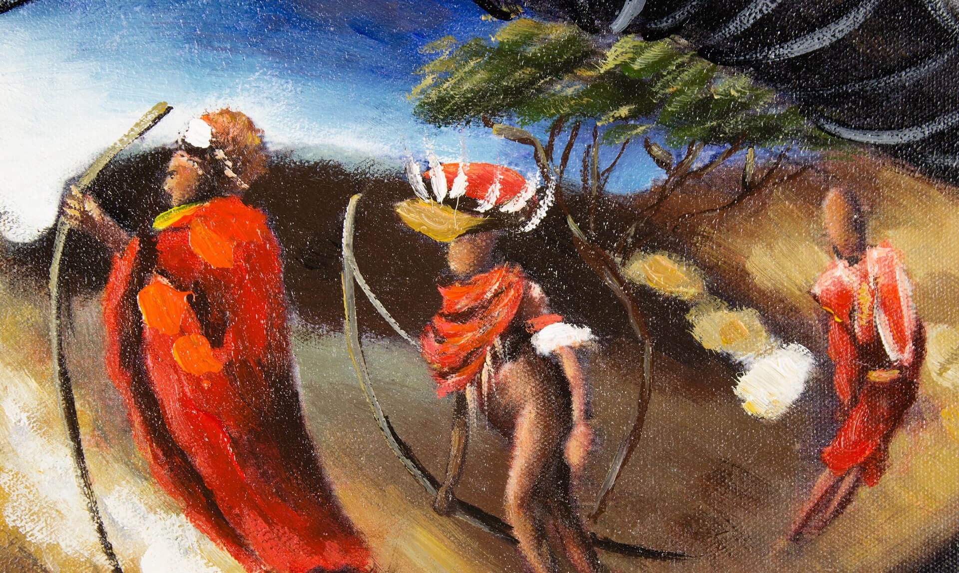 動物シマウマの絵画 キャンバス上のアクリル絵の具 / キャンバス上の