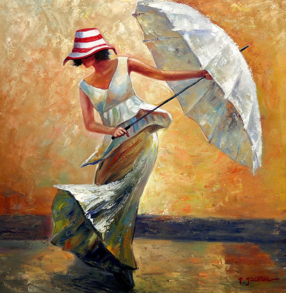 Portrait Woman Painting Oil Painting on Canvas Signed / Woman With ...