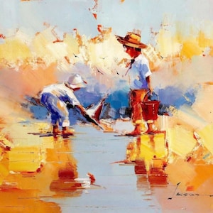retrato niños pintura pintura firmada óleo sobre lienzo / niños pintura al óleo sobre lienzo