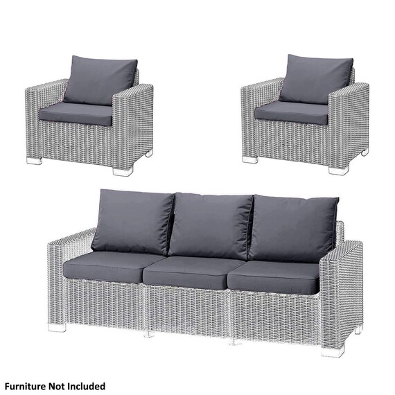 Dark Grey Replacement Rattan Cushion Seat Pads Will Fit Keter Allibert California Garden Patio Furniture Seat Armchair Chair Kosiproducts Etsy