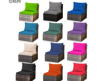 Replacement Rattan Seats & Cushions Garden Rattan Furniture Seating Outdoor Patio Soft Ployester Water Resistant Zip Fastening