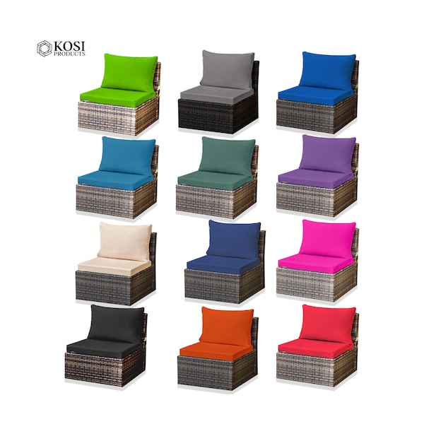 Replacement Rattan Seats & Cushions Garden Rattan Furniture Seating Outdoor Patio Soft Ployester Water Resistant Zip Fastening