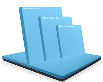 Turquoise Exercise Floor Mat: Non-Slip Gymnastics, Yoga, Kids Safe Play