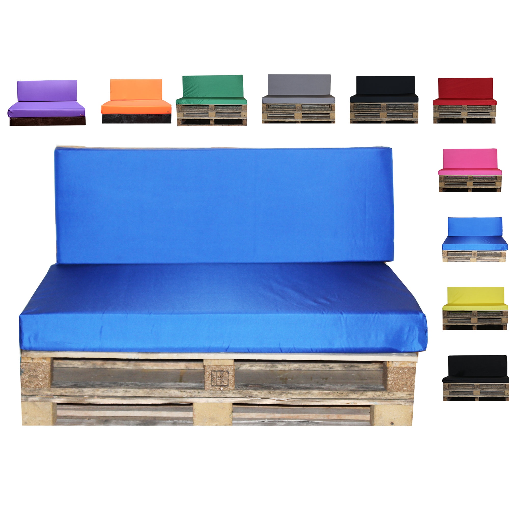Pallet Bench Cushion Seating Royal Blue Outdoor Pallet Pads Etsy UK