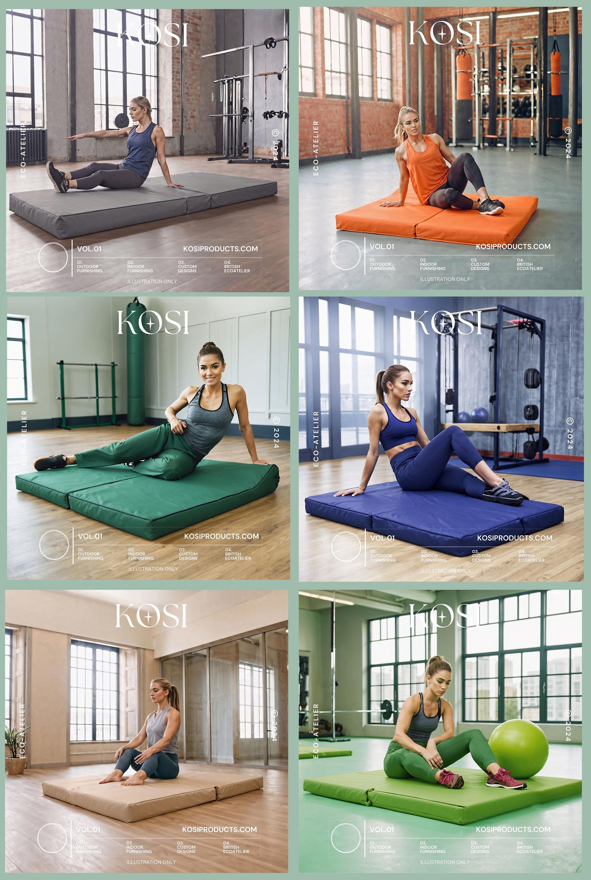 Tatami Tappetino Ginnastica Componibile 4 Pezzi Green Hill Per Palestra E Casa 60cmx60cm Fitness Mat Stretching Yoga Esercizi Tappeto Addominali - Foto 8