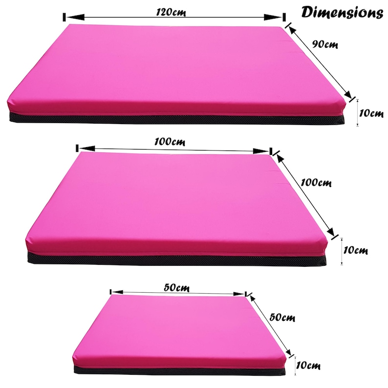 Non Slip Crash Mat Pink Gym Landing Tumbling Wall Climbing Excercise