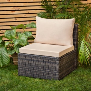 Replacement Rattan Seats & Cushions Garden Rattan Furniture Seating Outdoor Patio Soft Ployester Water Resistant Zip Fastening image 3