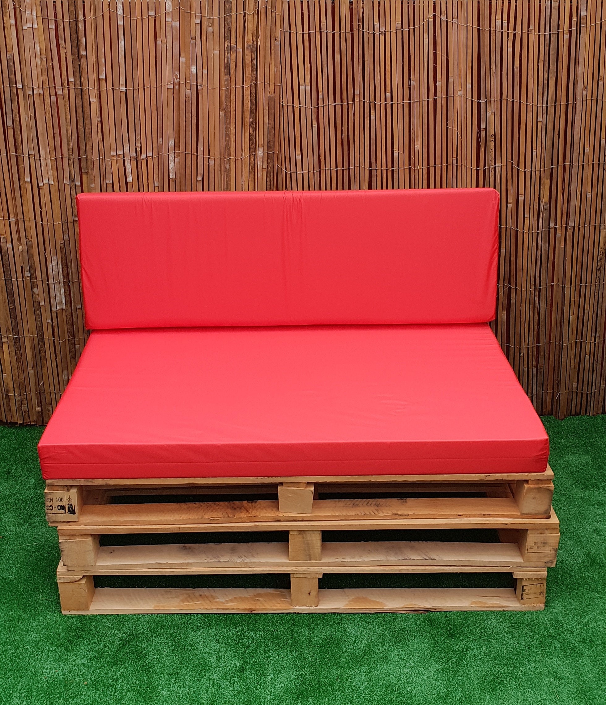 Pallet Bench Cushion Seating Red Outdoor Pallet Pads Outdoor Etsy
