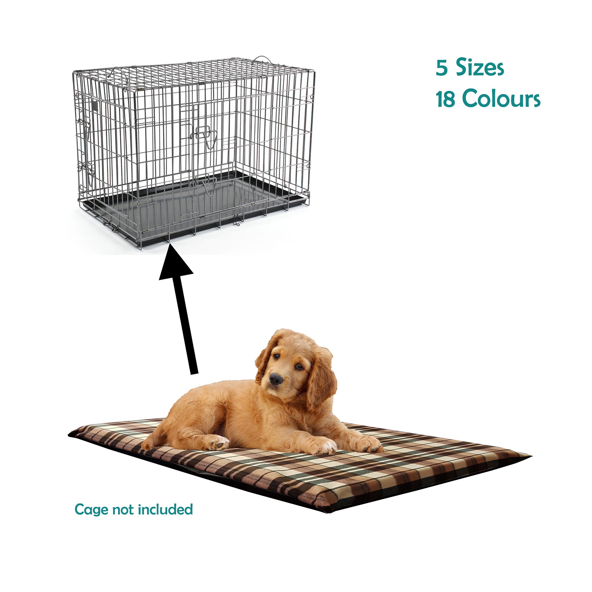 Perfect Sleep Bedding Pads for Carrier Cage QIAOQI Dog Bed Kennel Pad Waterproof Crate Mat Washable Chew Proof Orthopedic Antislip Beds Dense Memory Foam Cushion Padding Bolster 