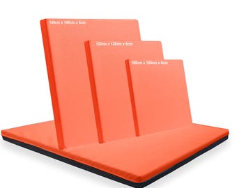 Orange Gymnastics Crash Mat: Non-Slip Exercise Floor Mat