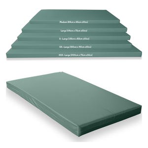 Crashmat gymnastiek, groene landing, tuimelen, veiligheidstrainingsmat, kritieke valhoogte, getest tot 3 meter BS:EN1177 Kosiproducts