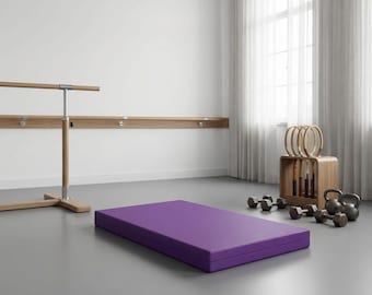 Lila Gymnastik Crashmatte: 10 cm dicke Schaumstoffunterlage mit hoher Dichte