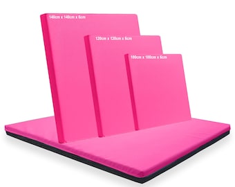 Pink Gymnastics Crash Mat: Non-Slip Exercise & Play Mat