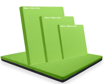 Lime Gymnastics Crash Mat: Non-Slip Exercise, Landing, Play Mat