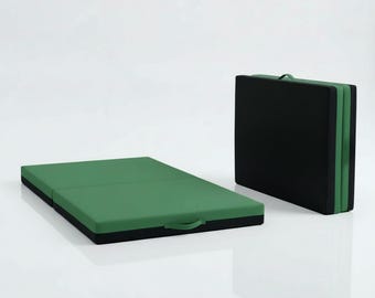 Green Bi-Fold Gymnastics Mat: Non-Slip Exercise & Play Mat