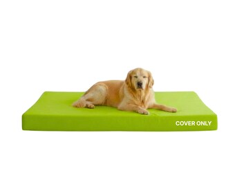 Lime Green Dog Bed Replacement Cover: Water-Resistant Polyester
