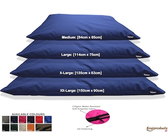 Beanbag Floor Cushion, Bean Bag Floor Pillow, Large Floor Cushion, Large Floor Pillow, Navy Blue Soft 235gsm Polyester Fabric Cover