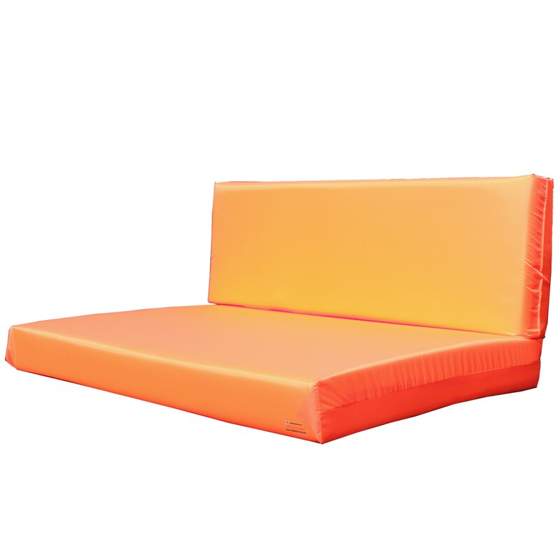 Pallet Bench Cushion Seating Orange Outdoor Pallet Pads Etsy