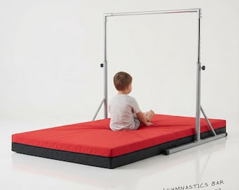 Red Gymnastics Mat: Non Slip Bi-Fold Exercise, Play & Crash Landing
