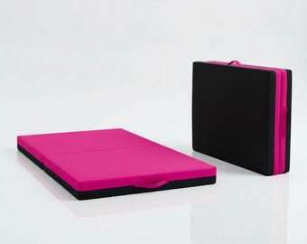 Pink Gymnastics Mat: Bi-Fold Exercise, Yoga, Crash Pad