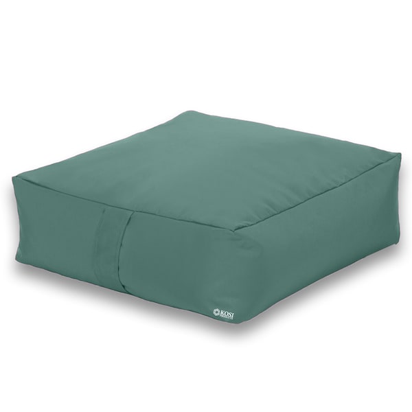 Pouf poire carré vert, pouf, chaise de jardin d'extérieur, dalle de siège pour enfants, 60 cm x 60 cm, terrasse familiale intérieure, 10 cm et 20 cm d'épaisseur