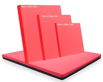 Red Gymnastics Crash Mat: Non-Slip Exercise, Yoga & Play