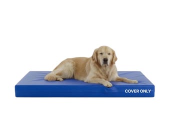 Royal Blue Dog Bed Replacement Cover: Water-Resistant Polyester