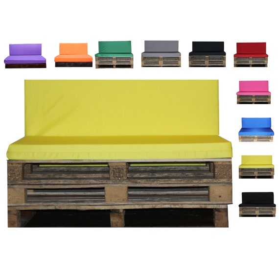 Pallet Bench Cushion Seating Yellow Outdoor Pallet Pads Etsy