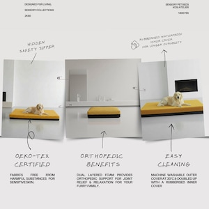 Dog Bed Ochre Fleece Mattress: Large Non-Slip Pet Bed image 4