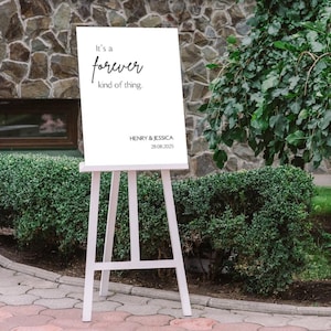 Forever Kind Of Thing Wedding Welcome Sign| Custom Wedding Sign UK | Sophisticated Wedding Welcome Sign | Personalised Wedding Boards