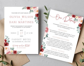 Custom Wedding Invites | Personalised Wedding Invitations | Luxury Wedding RSVPs | Sophisticated Invitations for Wedding | UK