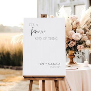 Forever Kind Of Thing Wedding Welcome Sign | Minimalist Custom Wedding Sign | Sophisticated Welcome Sign | Personalised Wedding Boards
