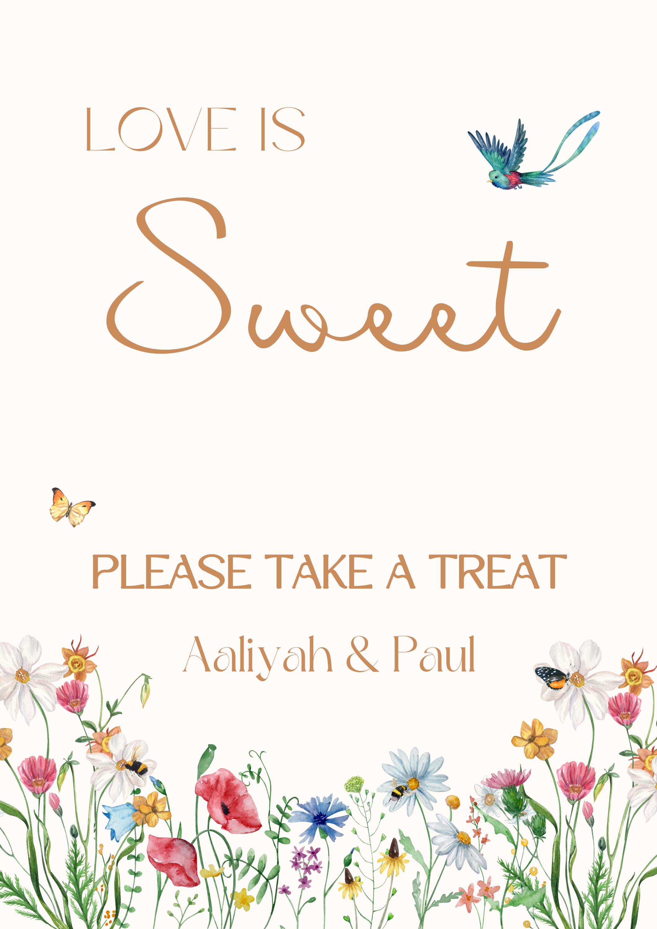 Very Sweet Sign Love is Sweet Wedding Sign | Fairytale Sweet Table Sign | Wedding ...
