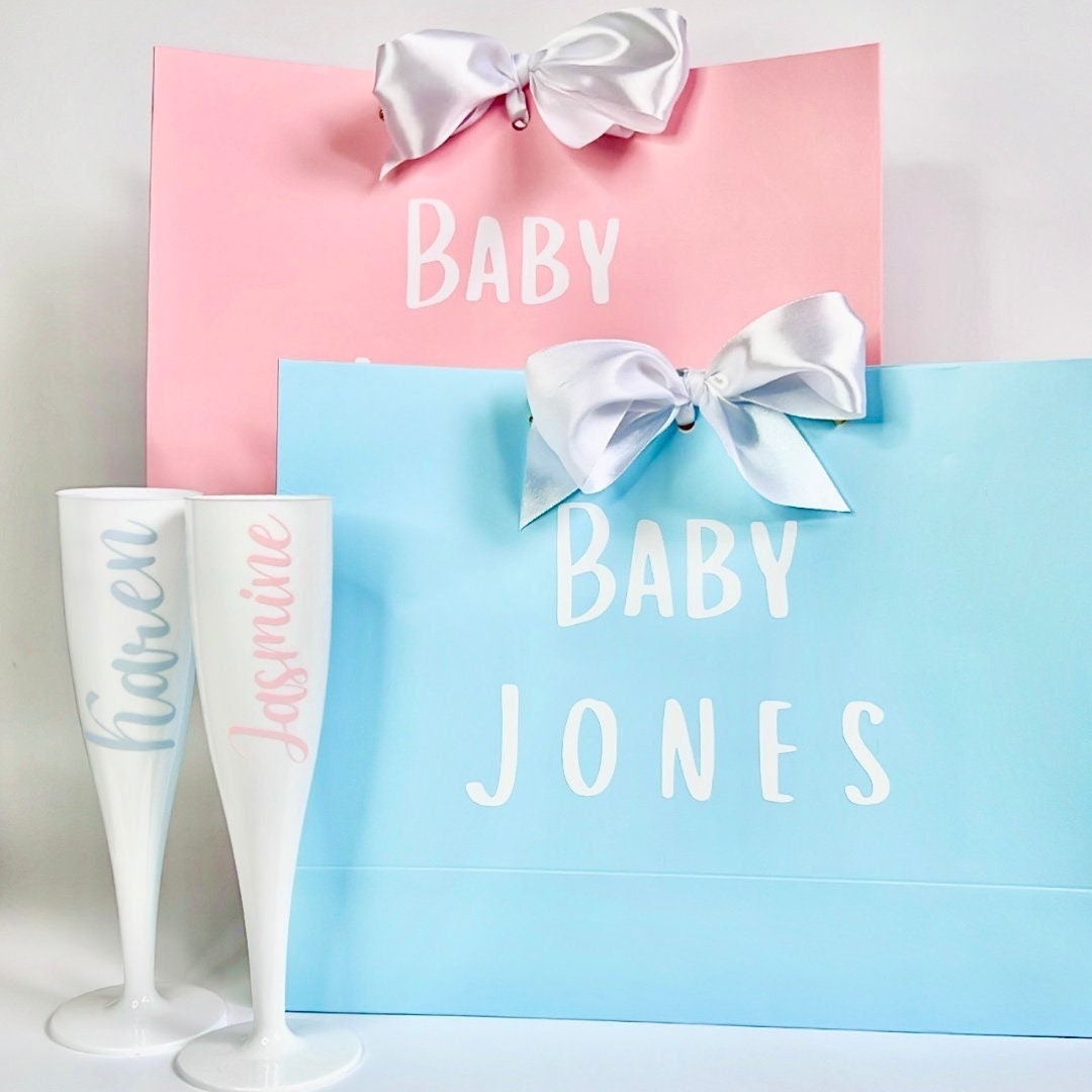 Personalised Baby Shower Gift Bag Custom Gift Bag for Baby Shower