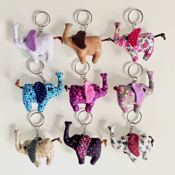 Elephant Keyring | Handmade Cute Elephant Keyring | Vintage Elephant Keyring | Lucky Charm Elephant Gifts | Small Gifts for Her | Elephant