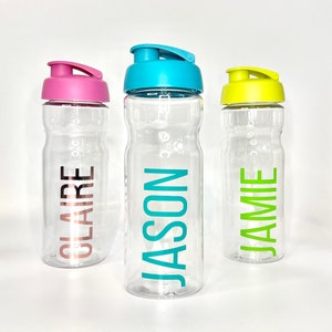 Custom Name Water Bottle | UK Personalised Drinks Bottle | Personalised Gym Bottle | Personalised Adults Kids Water Bottle | Birthday Gift
