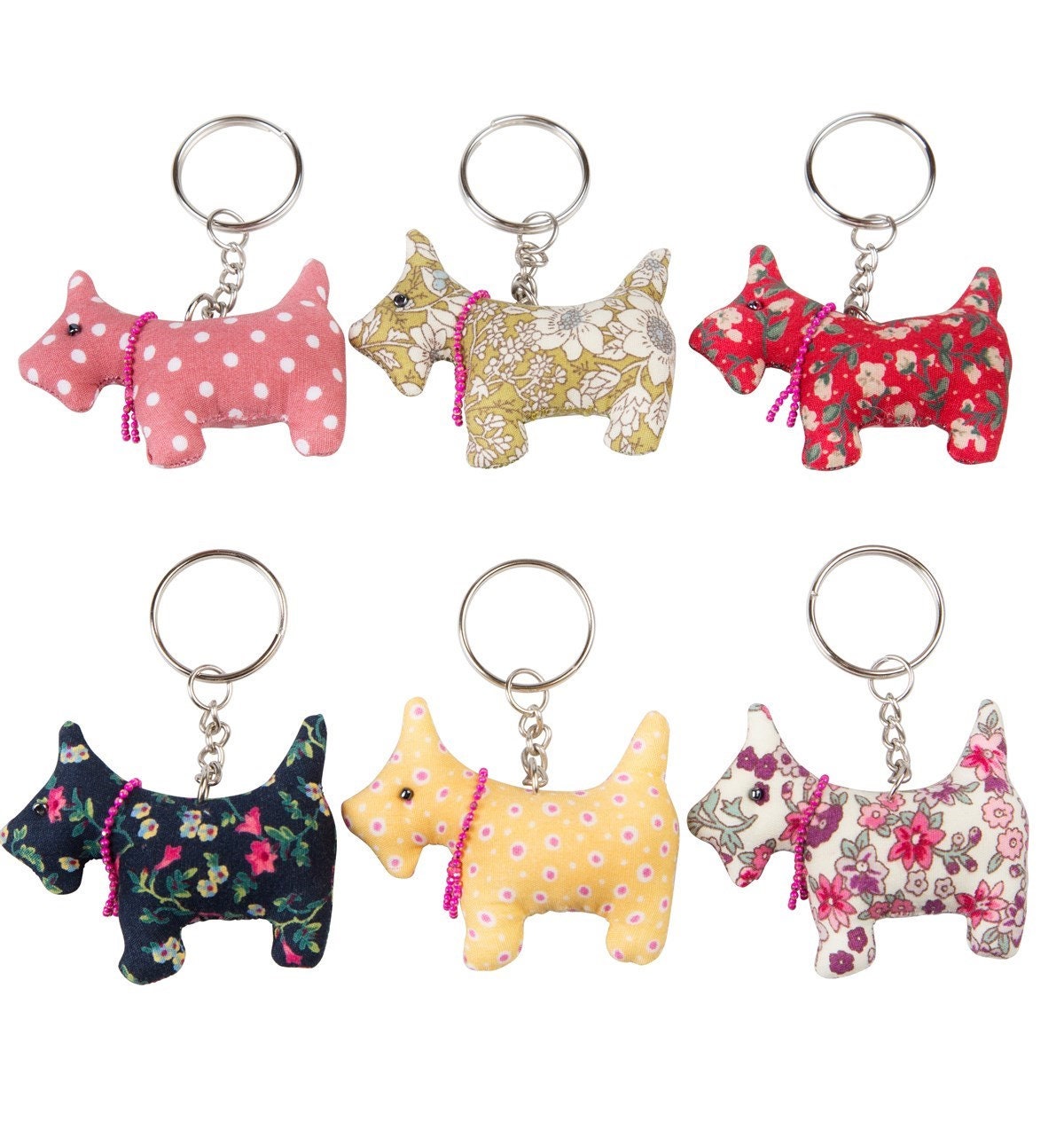 Checkered Dog Key Chain/ Personalised Keychain/ Scotty Dog Bag 