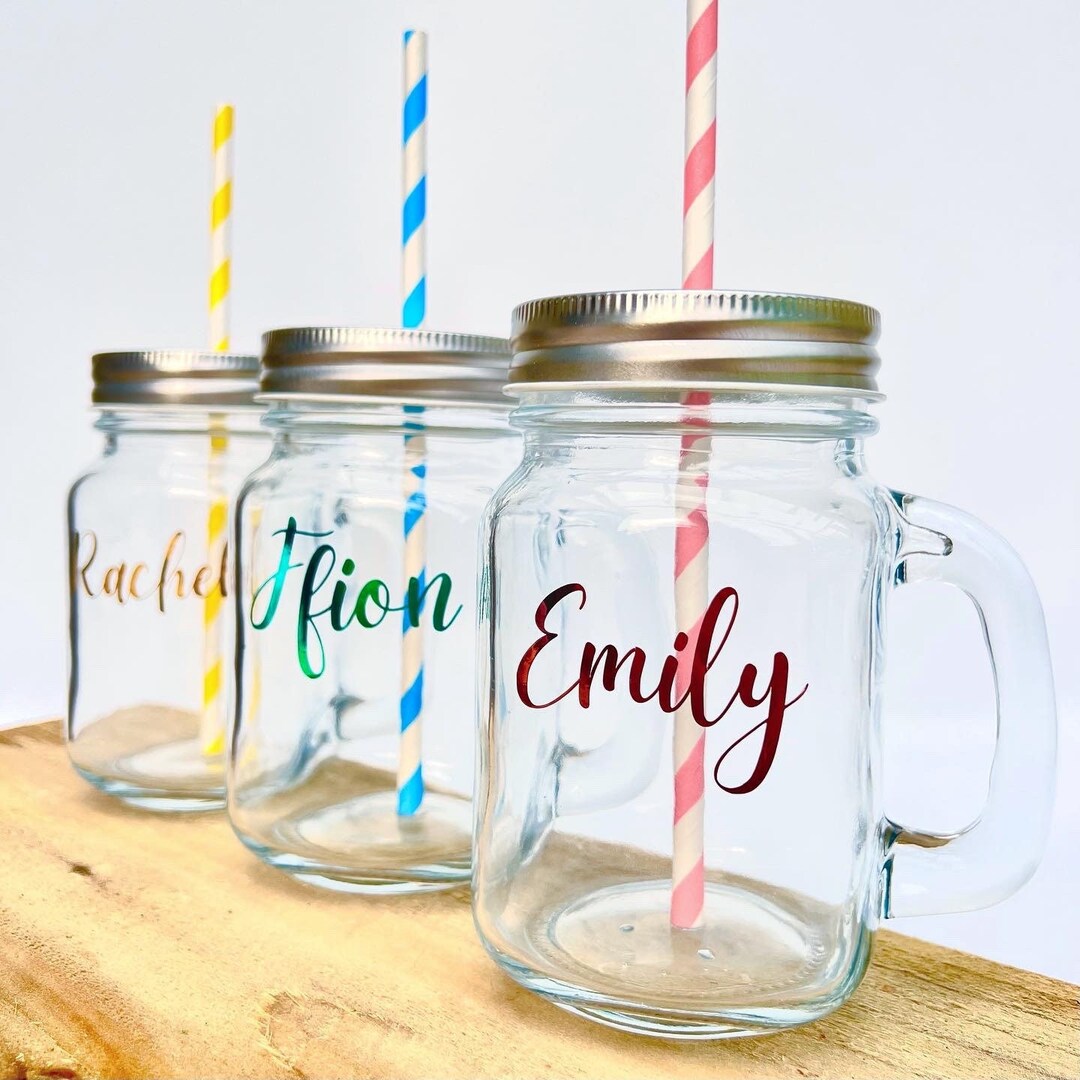 Personalised Drinks Jar Personalised Mason Jar Custom Jam Jar Glasses