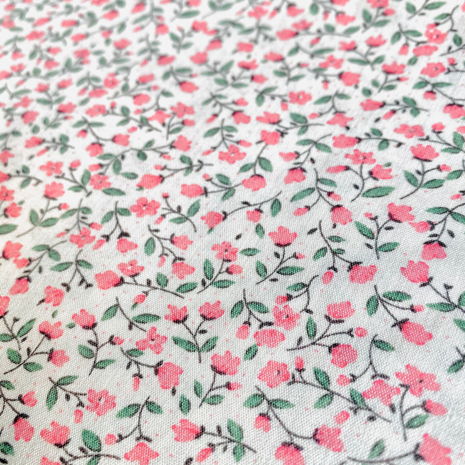 Ditsy Floral Fabric Pale Pink Flower Fabric UK Fabric by Etsy