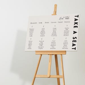 Modern Take A Seat Wedding Sign | Wedding Seating Plan Sign | Custom Wedding Seating Chart | Personalised Wedding Boards uk