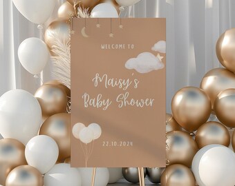 Leuk neutraal babyshower-welkomstbord | Aangepast babyshowerbord | Gepersonaliseerde welkomstbord babyshower