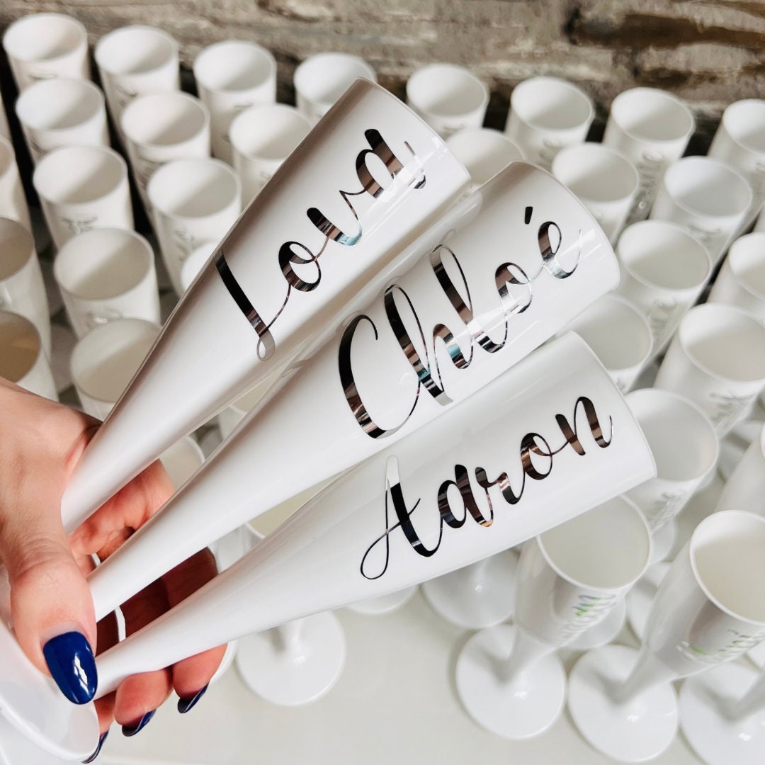 Personalised Flutes Hen Party Custom White Flutes Hen Do Etsy