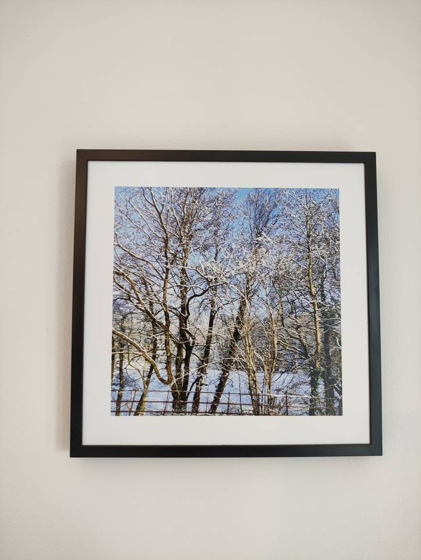 Framed Winter Scene Print Limited Edition 20cm x 20cm Etsy