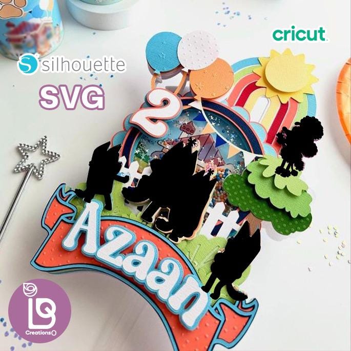 Caketopper Blue Dog. Digital cut file for Sillouette Cricut SVG boy