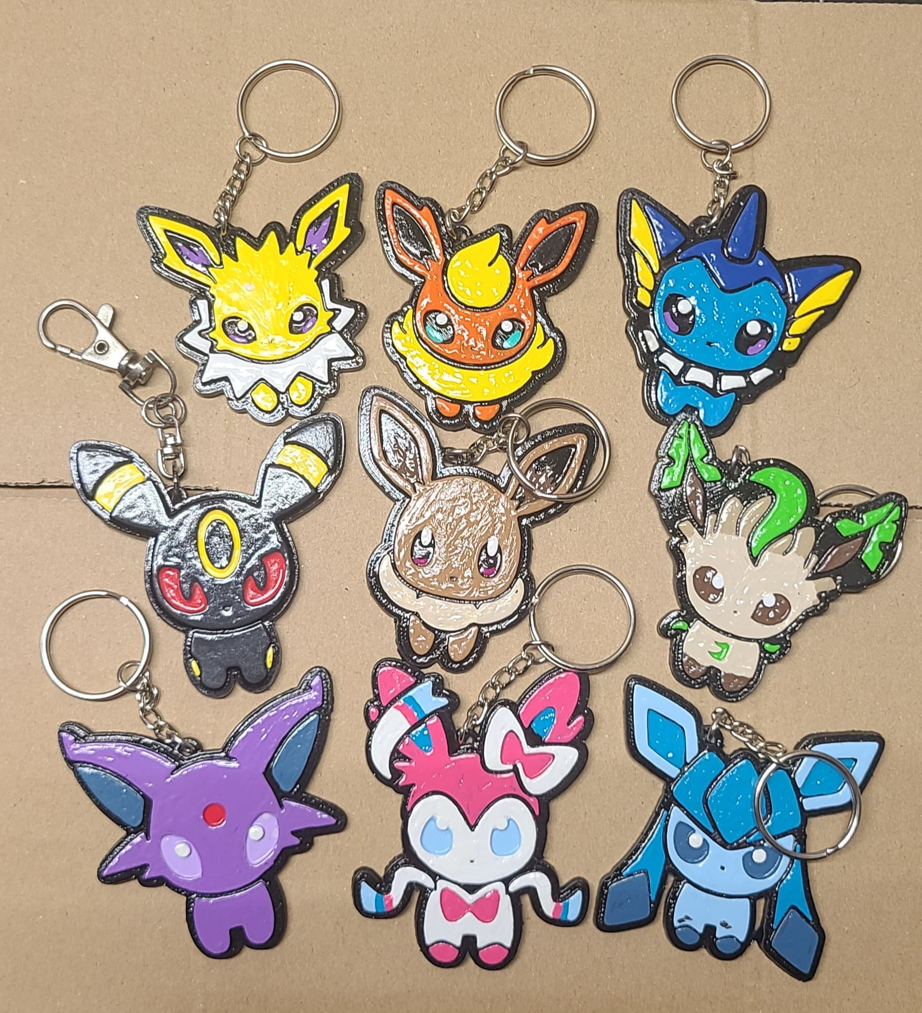 Eeveelutions Pokemon Acrylic Keychain – LompyArt