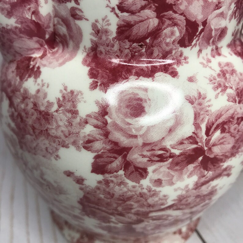 Vintage Arthur Wood Made in England Small Floral Pitcher, Rose and