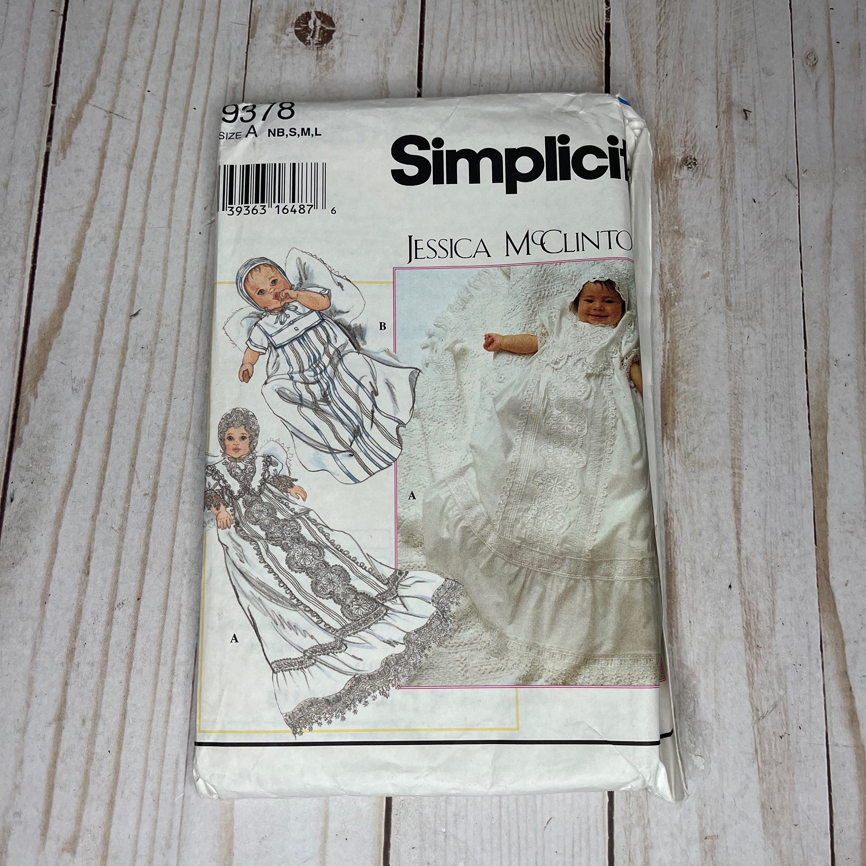 Simplicity Sewing Pattern 5813 Babies Christening Gowns Size A (XXS-XS-M) :  Amazon.sg: Office Products