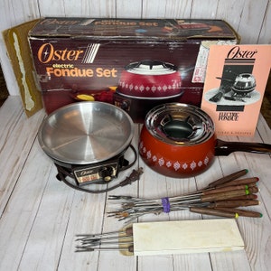 Oster USA 1970's Electric Fondue Pot Reddish Orange Brown Non-stick – Olde  Kitchen & Home