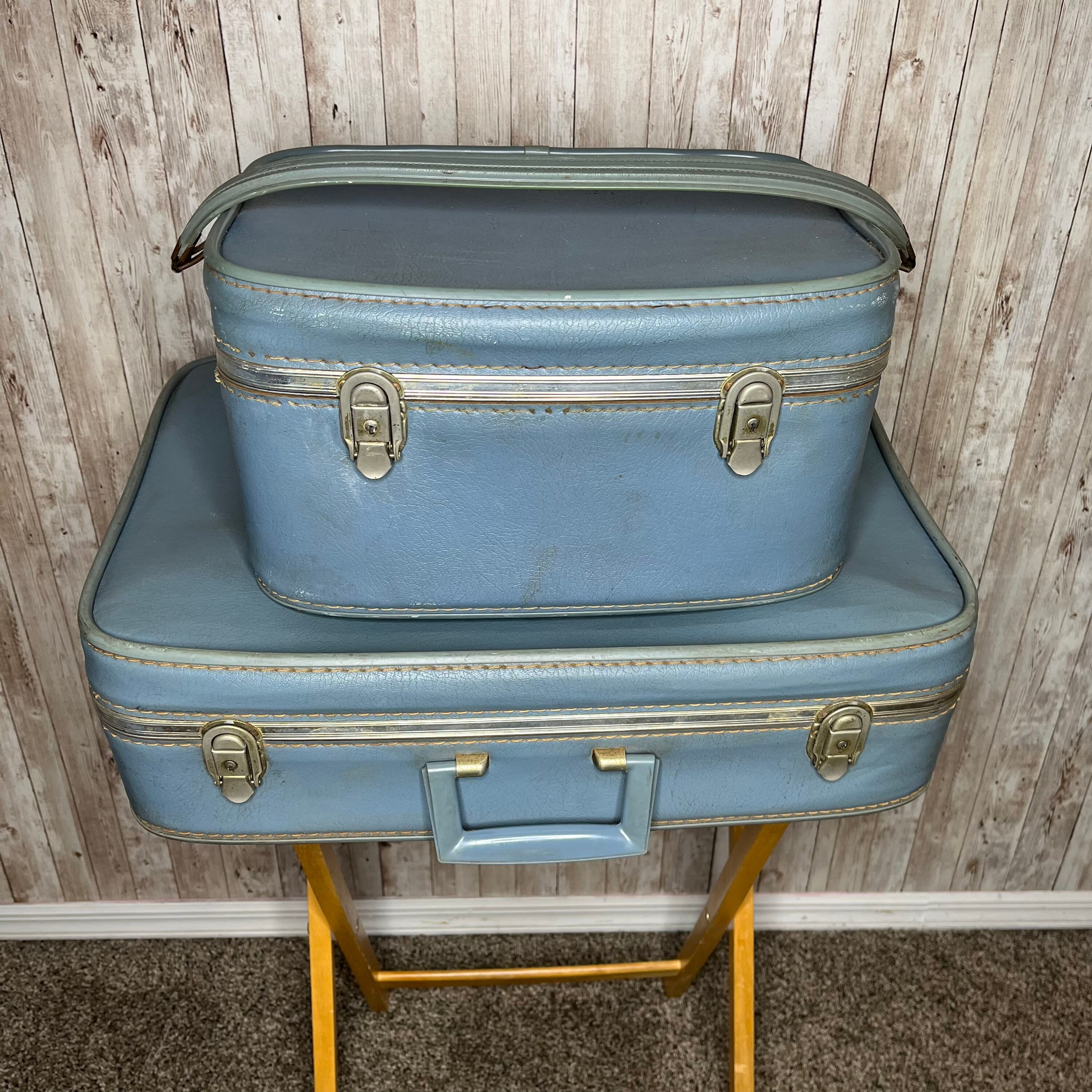 Vintage Trunk Style Travel Luggage Set of 2 