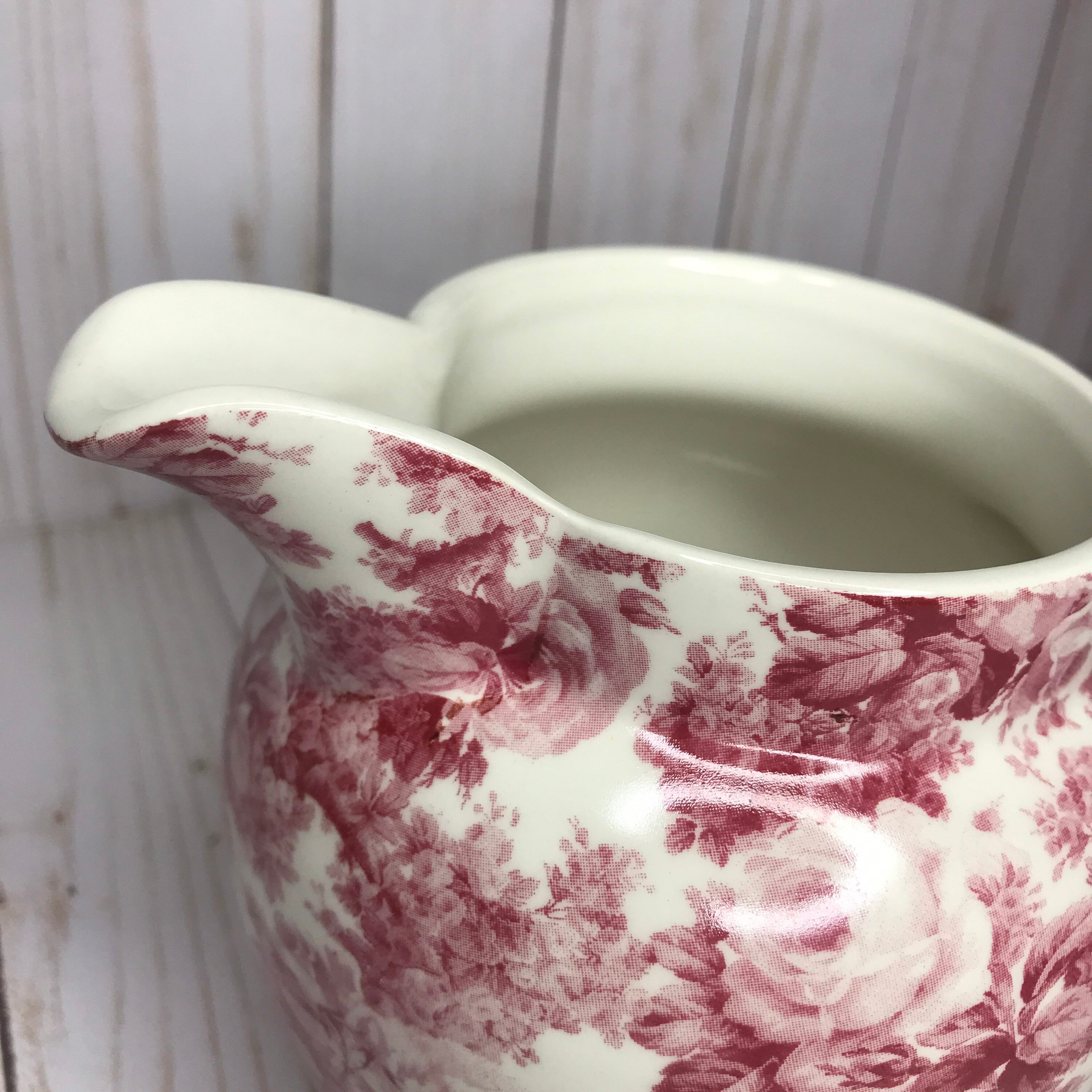 Vintage Arthur Wood Made in England Small Floral Pitcher, Rose and